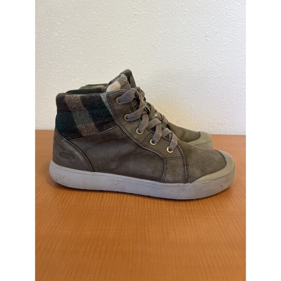 Keen Elena Mid Insulated Ankle Boot Women’s Size 8.5 Gray Leather Lace Up - Picture 1 of 7